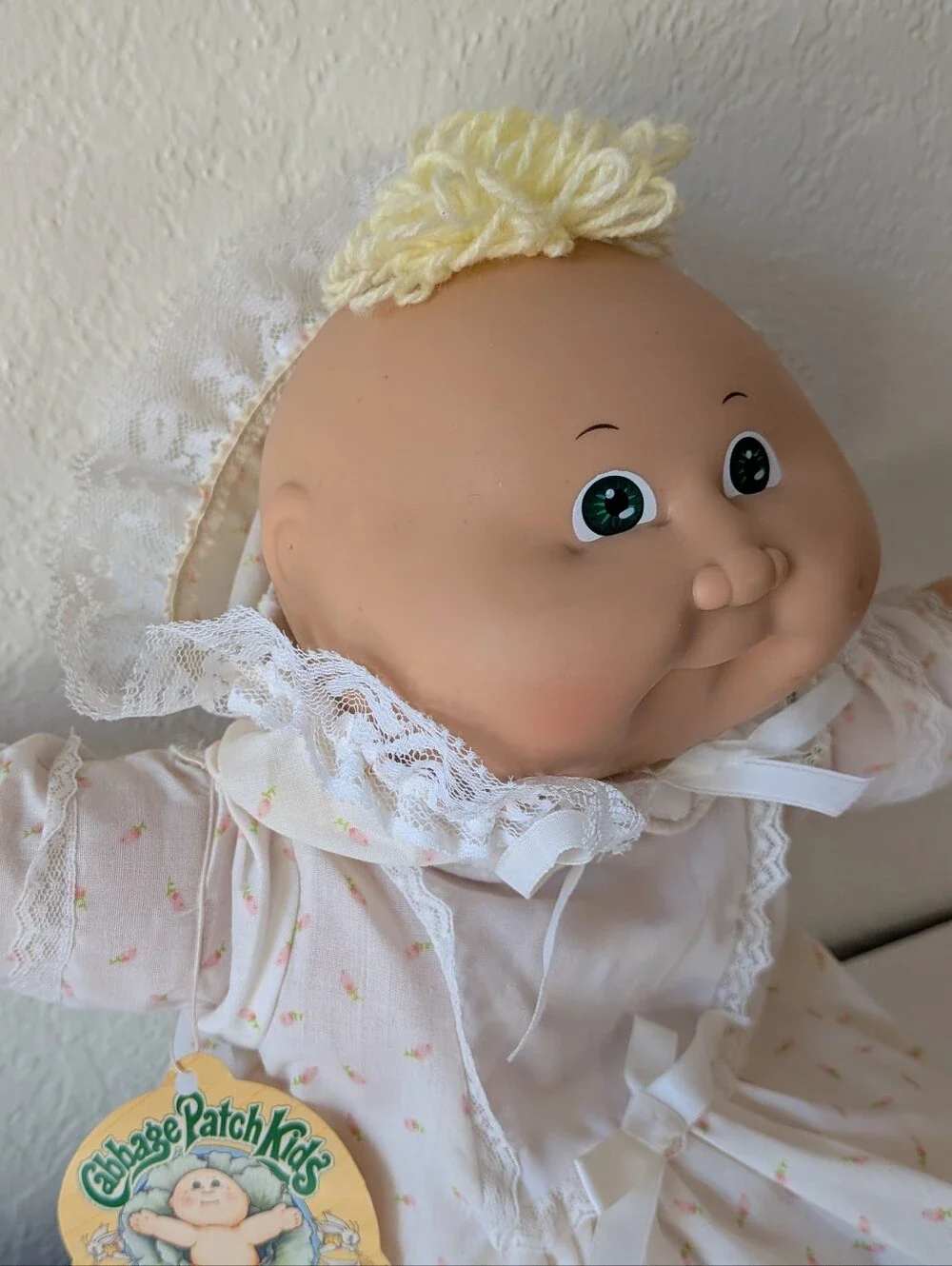 Vintage 1983, 1984 Cabbage Patch Kids Preemie Coleco Girl Pink Blonde Green Eyes